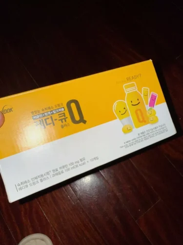 Nhấp để xem toàn màn hình Nước uống giải rượu, thải độc gan Hàn Quốc Ready Q hộp 10 chai x 100ml Korean Red Ginseng photo review